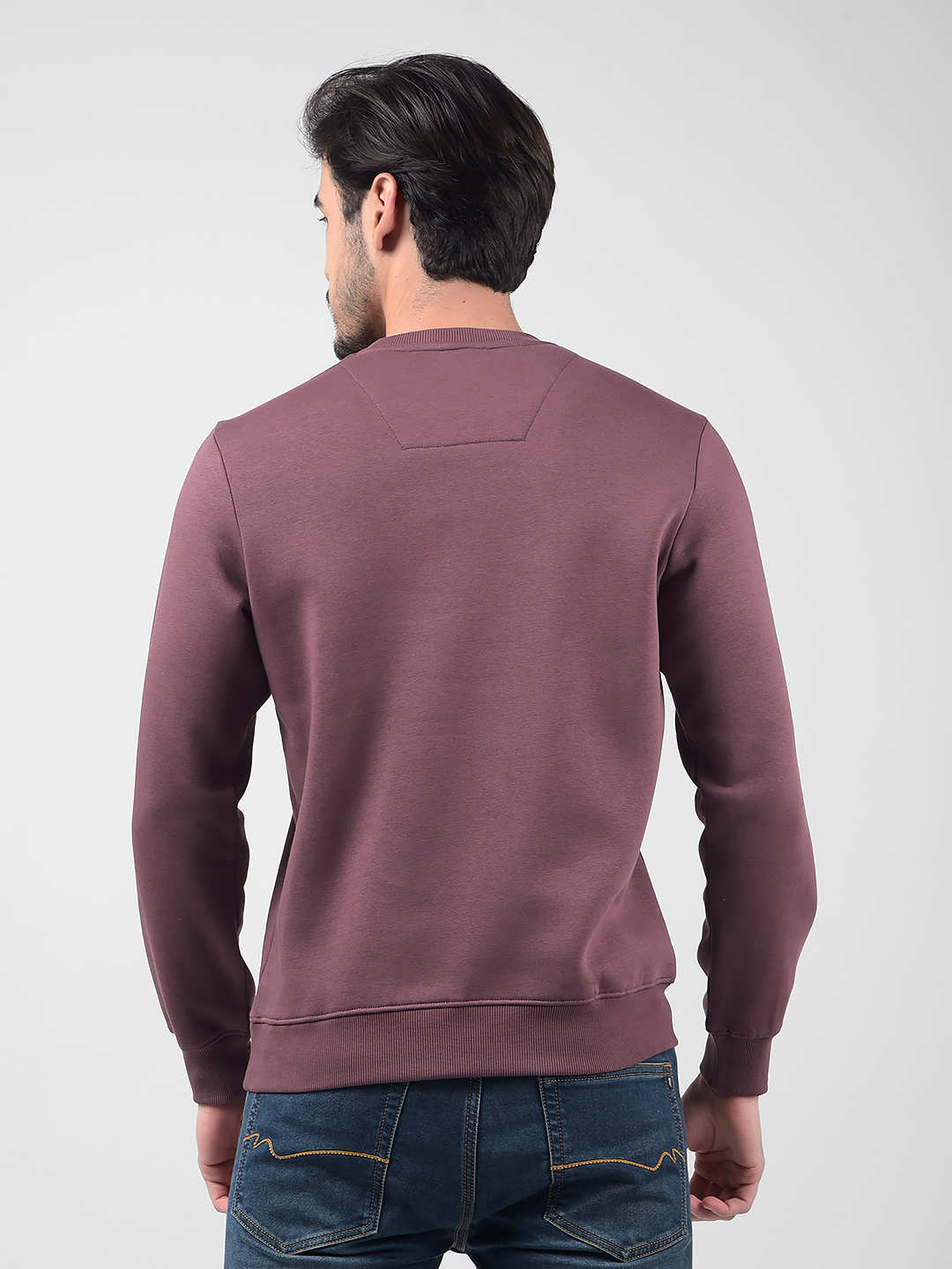 Numero Uno Men Textured Purple Sweat Shirt